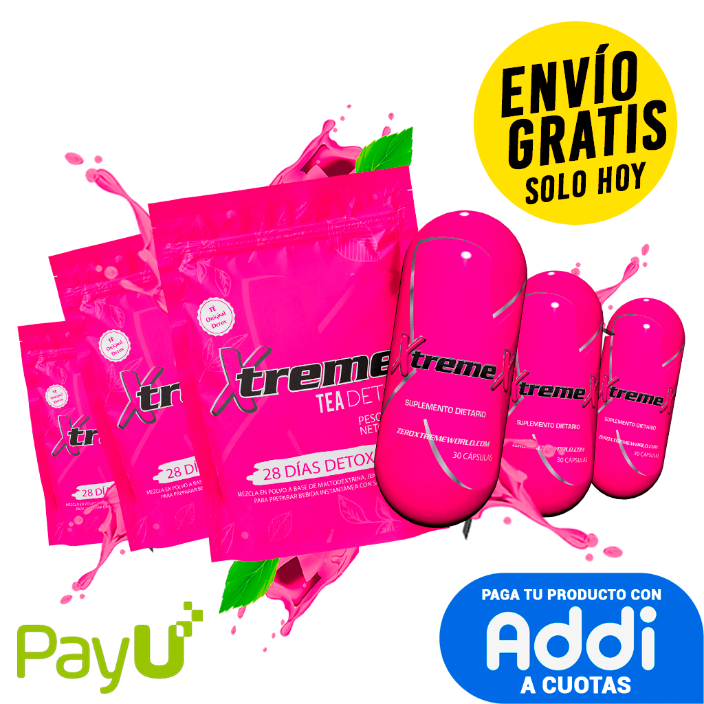 3 Kit detox: 3 Té detox & 3 Xtremex